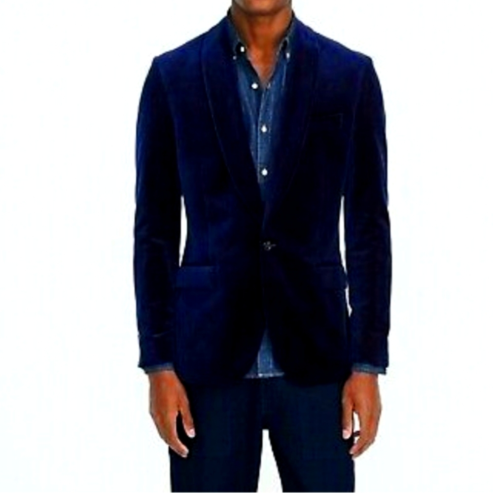 Men's J Crew Blue Velvet Jacket